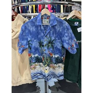 Vintage KY's Hawaiian Beach Button Down Shirt Medium